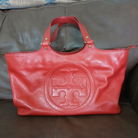 Tory Burch Bombe Leather Top‎ Handle Tote - Picture 2 of 16